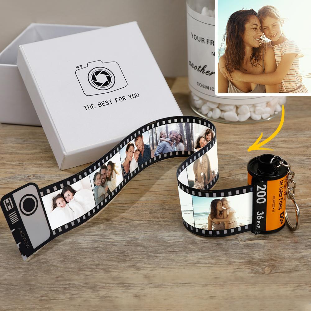 vintage lover custom camera film roll keychain gift for boyfriend