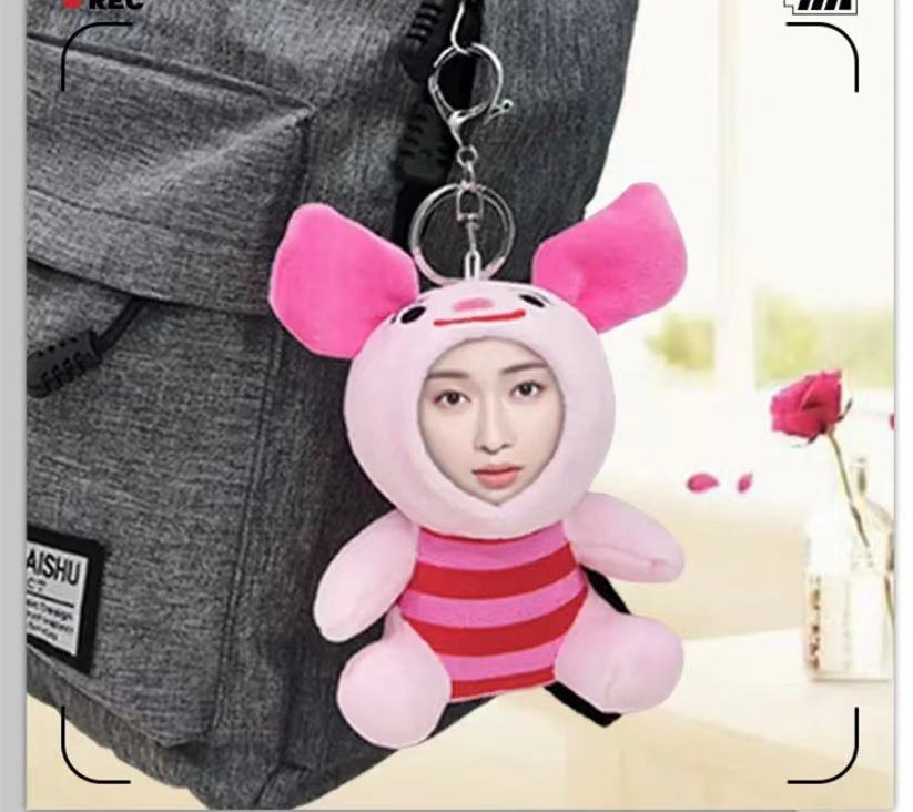 custom cute 3d doll keychain for backpacks with picture