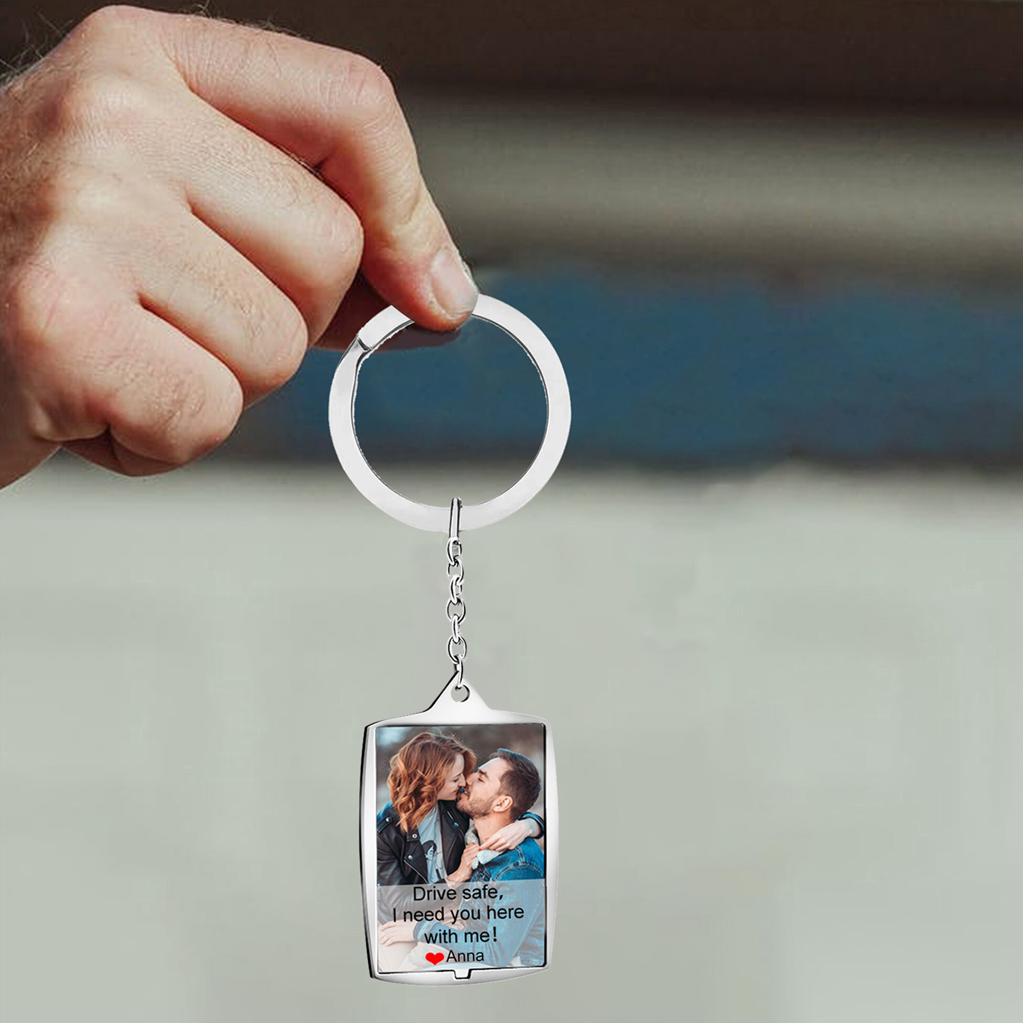 drive safe i need you personalized picture keychain for boy friend