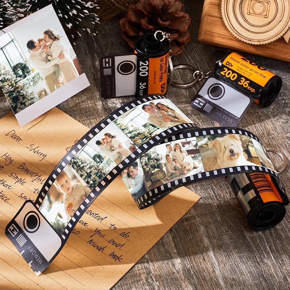 Handmade personalized film roll keychain diy gift