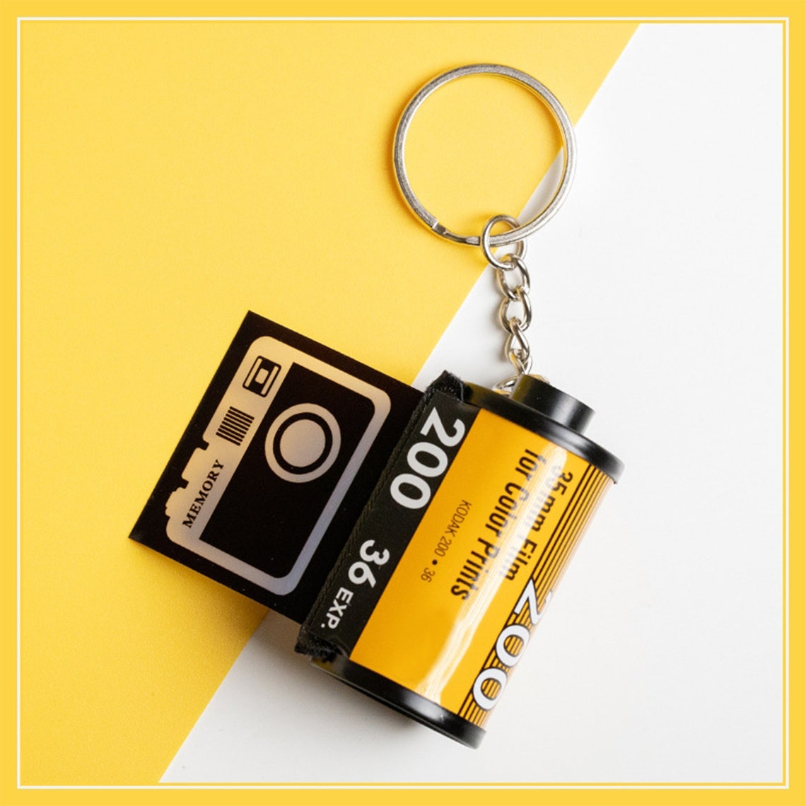 mother's day gifts personalized film roll keychain with text begin and end